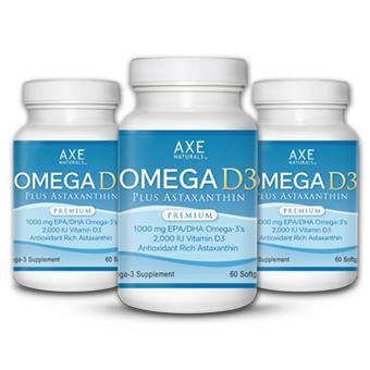 (3 Pack) Omega-D3 Plus Astaxanthin